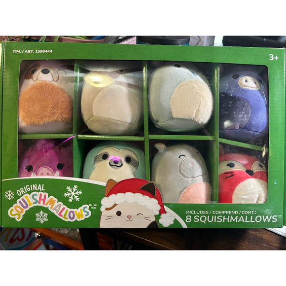 Squishmallows Other - Squishmallows Plush Toy, 8 Count, Multicolored with hook for tree ornament